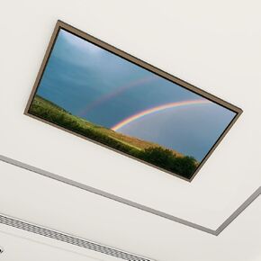 4 Pack Fluorescent Light Covers for Ceiling Lights Tranquil Sunset Lake Michigan Rolling Waves Golden Glow Decorative Magnetic Fluorescent Light Filters for Classroom Office Home 4x2 ft