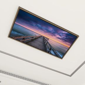 6 Pack Fluorescent Light Covers for Ceiling Lights Beautiful seascape blue sky Sand beach Decorative Magnetic Fluorescent Light Filters for Classroom Office Home 4x2 ft