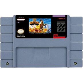 Action Game for King of The Monsters 1 - USA Or EUR Version Cartridge Available for SNES Video Game Consoles