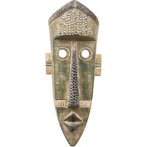 NOVICA Decorative Wood Mask, Gray in Kuwait