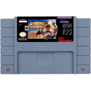 RPG Game for Harvest Moon- USA Version Cartridge Available for SNES Video Game Consoles