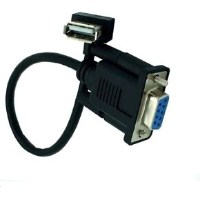 RS232 DB9 Female to USB 2.0 A Female Serial Cable Adapter Converter 8" Inch 25cm