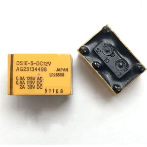Ponnyc 2PCS Relay DS1E-M-DC5V AG201944 DS1E-M-12V DS1E-M-DC12V AG201344 DS1E-M-DC24V AG201444 DS1E M DC24V 5PIN 2A (الحجم: DS1E-M-DC24V)
