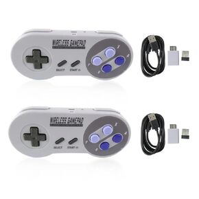 Hevituwhe 2pcs/Lot 2.4GHz Wireless Gamepad Controller for Super Nintendo NES & SNES classic mini Wireless Console controller joystick game