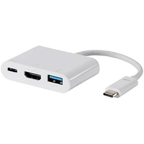 Monoprice USB-C VGA Multiport Adapter - White, With USB 3.0 Connectivity & Mirror Display Resolutions Up To 1080p @ 60hz - Select Series