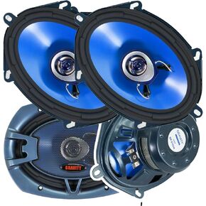 Gravity 4X 5x7 / 6x8 inch 2-Way 230 Watts Maximum Power Handling Coaxial Car Audio Speakers CEA Rated - 5786H (2 Pairs) - 4 Ohms Impedance