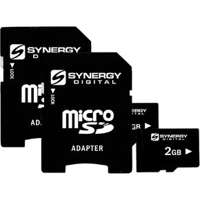 Synergy Digital 2GB Micro SD Secure Digital Memory Cards, Compatible with Samsung SGH-T999 Cell Phone - Pack of 2