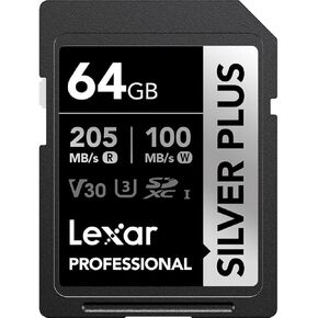 Lexar Professional Silver Plus SDXC UHS-I Card 64GB Memory Card