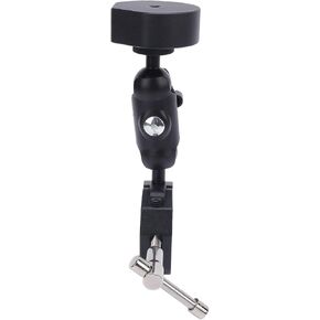Satellite Clamp Bracket Adapter Set Aluminum Alloy Adjustable Clamp Kit for Mini RV Yacht Pole (Silver Adapter)