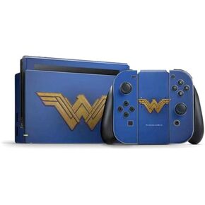 Skinit Decal Gaming Skin Compatible with Nintendo Switch Bundle - Officially Licensed DC Comics Wonder Woman Action Pose Poster Design
