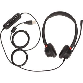 H660D USB ENC Office Headset Dual Ear, Active Noise Reduction, Volume Adjustable, Mute Control, Compatible with USB Devices, Ideal for Home Office and Call Centers
