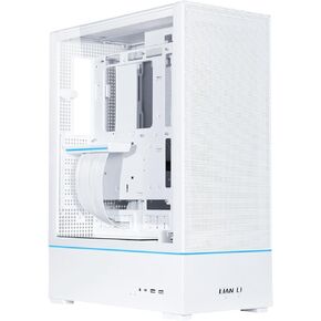 Lian Li SUP01 RGB Tempered Glass ATX Small Tower Computer Case, White