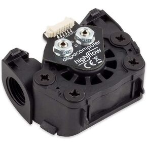 Aqua Computer Durchflusssensor high Flow LT, 2X G1/4 - Schwarz