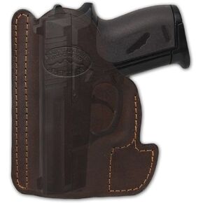 New Barsony Brown Leather Gun Concealment Pocket Holster for Small .22 .25 .380 Pistols