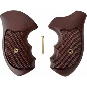 BMPL Rossi Small Frame Round Butt Grips R352 R461 R462 Six Shot Revolver Chambered in .38 Special or .357 Magnum, Wooden, Brown