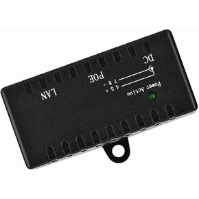 Ethernet Injector Adapter POE Injector 10M/100Mbps POE Splitter POE Splitter Power Over for Standard POE LAN Port (White)