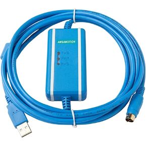 8Pin Plug USB-FP1 USB-AFP8550 Suitable FP1 FP3 FP5 Series PLC Programming Cable Download Cable(USB-FP1 ISO)
