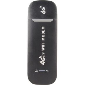 4G Router, 4G LTE USB Portable Router, Pocket Mobile Hotspot with Standard SIM Card Slot, Up to 10 Devices, for Office Travel Home (Black)