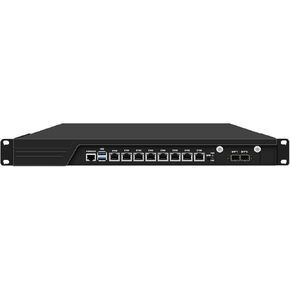HUNSN 1U Cabinet Firewall Appliance 10Gbe, OPNsense, VPN, Network Rackmount, Intel I7 9700, RJ60, 8 x Intel 2.5GbE I226-V, 2 x SFP+ 82599ES 10Gbe, 32G RAM, 512G SSD