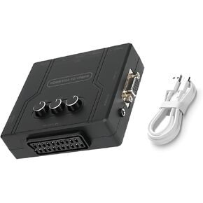 RGBS VGA SCART to YPBPR Component Converter, Game Consoles Video Adapter Fast Conversion for N64 for PS1 for PS2 Dreamcas