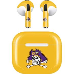 Skinit Decal Audio Skin Compatible with Apple AirPods (3rd Gen, 2021) - Officially Licensed ECU Pirates Logo Yellow Design