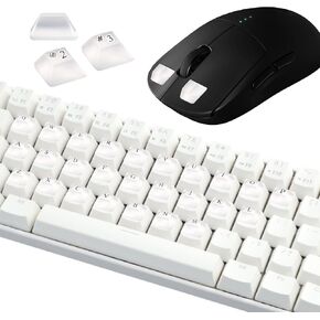 80pcs Raised Keyboard Sticker for Long Nails, Self-Adhesive Keyboard Bubbles Trapezoid Keycap Riser Protective Cover or Nail-Art Protection Typing Comfort