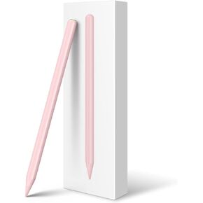 Stylus Pencil with Magnetic Wireless Charging, 2X Fast Charge for Ipad, Compatible with iPad Pro 11 in 1/2/3/4, iPad Pro 12.9 in 3/4/5/6, iPad Air 4/5, iPad Mini 6-Pink