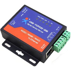 JMT USR-TCP232-306 Serial Port RS232/RS485/RS422 to TCP Converter with DHCP and Built-in Webpage with 5V 3A Power Supply (1PCS)