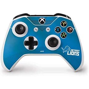 Skinit Skinit Gaming Gaming Skin متوافق مع جهاز التحكم Xbox One S - تصميم فريق NFL Detroit Lions المرخص رسميًا