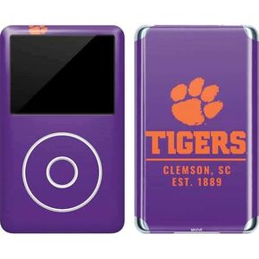 Skinit Decal MP3 Player Skin Compatible with iPod Classic (6th Gen) 80GB - Officially Licensed College Clemson Tigers Est 1889 Design