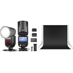 NEEWER MS60B LED Video Light, 65W Metal Mini Compact COB Continuous Output Lighting Spotlight 2700K-6500K, 40000lux/1m, CRI 97+/TLCI 98+, 12 Effects, Backdrop Included