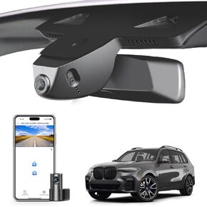 Front 4K & Rear 1080p Dash Cam Custom for BMW G07 X7 2019-2022(Model A), M50i xDrive40i xDrive50i, OEM Style, 2160P UHD Video, WiFi & APP, 128GB Card