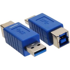 CablesOnline, 2-Pack 9-Pin USB 3.0 Type-B Female to 9-Pin USB 3.0 Type-A Male Adapters, AD3-U03-2
