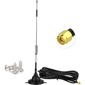 SUPERBAT 4G LTE Antenna 7dbi 698-2700MHZ Magnetic Base SMA Male Antenna Compatible with 4G LTE Router Cellular Gateway CPE Router Vehicle Car Mobile Cellular MMDVM Hotspot