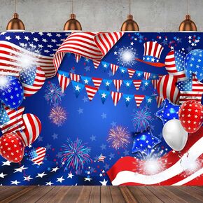 7x5FTJuly 4th Independence Day Background American Flag Photography Background National Memorial Day Photography Veterans Day Patriot Decorative Banner.