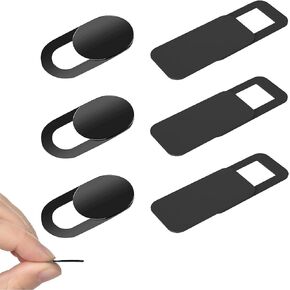 Webcam Cover Slide, Ultra Thin Camera Blocker for Laptop, Pc, Computer, Phone, Tablet, Protect Your Privacy (Pack 6-2 Shapes)