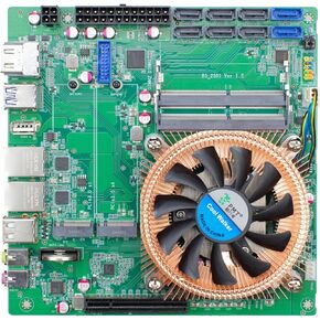 8-Bay NAS Firewall Motherboard,Ryzen 7 5825U, 2*M.2 NVMe, 8*SATA3.0,2 * 2.5G LAN,2*DDR4,No Ram No Storage,with Fan,1 * 8XPCIE3.0 Gaming ITX Mainboard