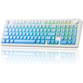 x Aula F99 99% Mechanical Gaming Keyboard – Wireless Bluetooth, 2.4Ghz RF, USB-C Wired Keyboard with RGB Backlit, Hot-Swappable Pre-lubed Linear Switches, PBT Keycaps, Numpad, Volume Knob in Saudi Arabia