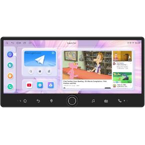 Joying 12.3" Double Din Car Stereo with Carplay and Android Auto, Android 13 Head Unit Detachable Touch Screen Radio with Subwoofer Output, Coaxial Output, Optical Output(JY-HTD03N8)