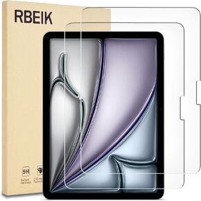 2PACK Screen Protector for iPad Air 11 M2, 9H Hardness Anti-Scratch Bubble-Free Easy-Install Screen Protector Tempered Glass for Apple iPad Air 11-Inch M2 2024