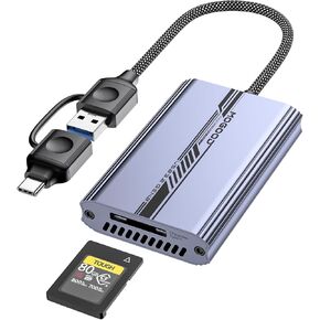 10Gbps CFexpress Type A Card Reader USB-A/USB-C to CFexpress A Adapter Memory Card Reader for Type A Card Compatible with PC/Laptop/Mac/Linux/Windows