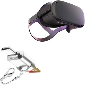 محول Boxwave متوافق مع Oculus Quest - Micro SD Card Minireader ، USB Type -C OTG reader USB3.0 keychain - Silver Metallic