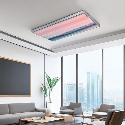 6 Pack Fluorescent Light Covers for Ceiling Lights Abstract sunrise sky ocean nature blurred panning motion Decorative Magnetic Fluorescent Light Filters for Classroom Office Home 4x2 ft in Kuwait