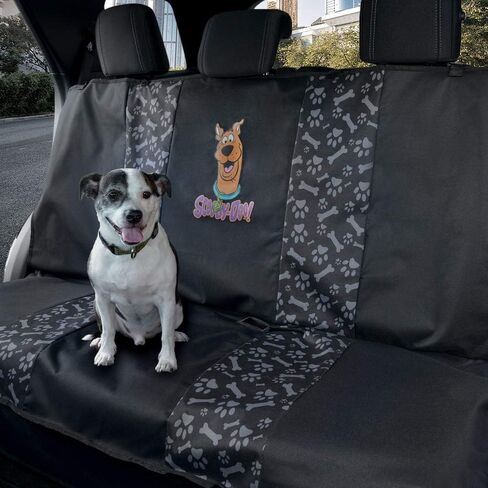 BDK Scooby Doo Waterproof Car Seat Cover for Dog, Bench Seat– Heavy Duty Black Oxford Automotive Rear Bench Back Seat Cover for Pets,Interior Covers for Auto Truck Van SUV in Saudi Arabia