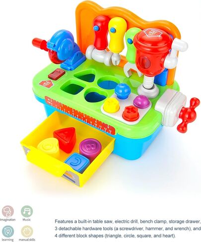 PowerTRC Little Engineer Multifunctional Musical Learning Tool Workbench For Kids in Saudi Arabia