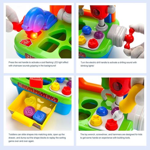 PowerTRC Little Engineer Multifunctional Musical Learning Tool Workbench For Kids in Saudi Arabia