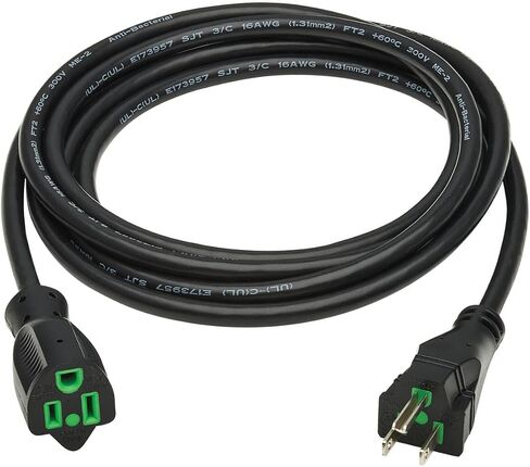 Tripp Lite Safe-IT Medical Hospital-Grade 5-15P-HG to 5-15R-HG Power Cord, Green Dot, 13 Amps 125 Volts, 16 AWG, 10 Feet / 3 Meters, Lifetime Limited Manufacturer's Warranty (P022AB-010-HG) in Kuwait