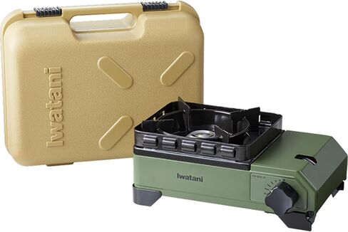 موقد كاسيت Iwatani Tough Maru Jr، صنع في اليابان، آمن للاستخدام في الفرن الهولندي، أسود in Kuwait