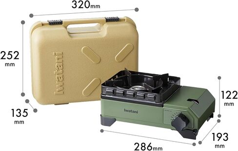 موقد كاسيت Iwatani Tough Maru Jr، صنع في اليابان، آمن للاستخدام في الفرن الهولندي، أسود in Kuwait