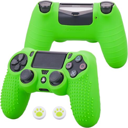 غطاء سيليكون مطبوع لوحدة تحكم PS4 × 2 (كتابة على الجدران) مع مقابض إبهام حصرية × 8 in Saudi Arabia